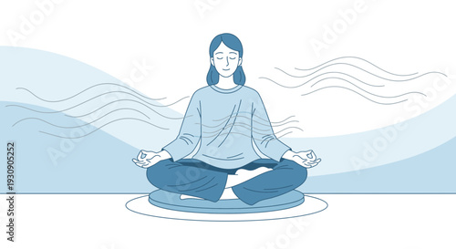 Serene Meditative State Embracing Calmness And Inner Peace Through Mindful Breathing Techniques