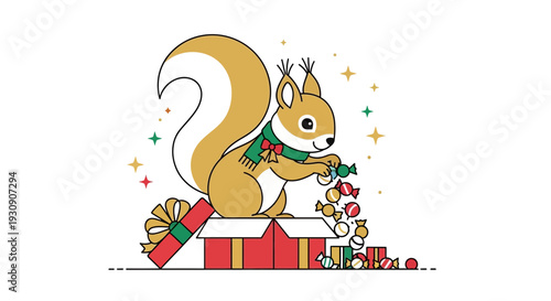 Squirrel Unveils a Holiday Gift Laden With Colorful Candies and Seasonal Celebrations