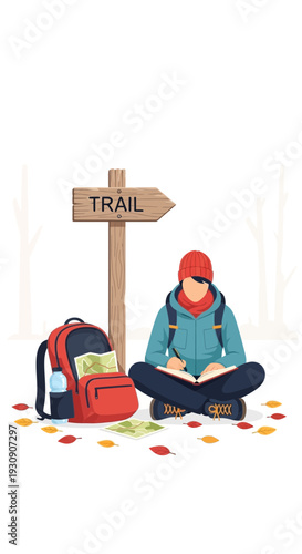 Solo Traveler Maps Out Adventure at Wilderness Trailhead