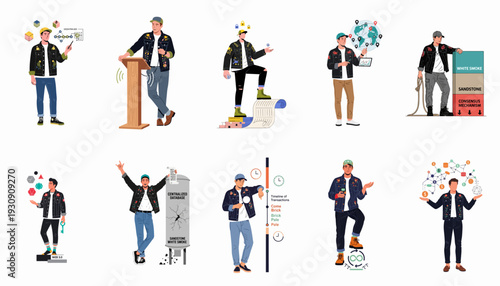 Exploring the decentralized world: A comprehensive illustration of blockchain, cryptocurrency, and Web 3.0 principles.