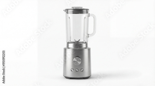 Wallpaper Mural Modern Blender: A sleek, modern blender, crafted from glass and stainless steel, stands ready to transform ingredients into delicious smoothies or other culinary creations. Torontodigital.ca