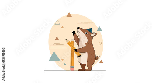 Whimsical Fawn Artist Inspires Creative Endeavors With Giant Pencil