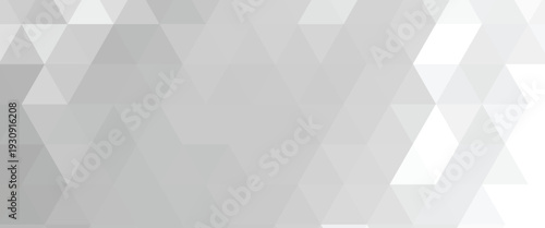 White triangle geometric pattern background, Geometric background made of triangles, Abstract geometric background. Vector 3d illustration