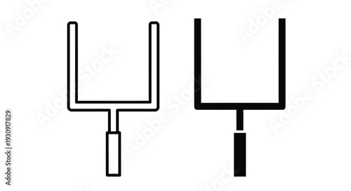 Two contrasting football goalposts one light and one dark silhouette