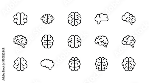 Brain icons representing mind, thought, and ideas