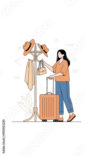 Woman Packing Luggage For Exciting Travel Adventure Preparation For Holiday Trip