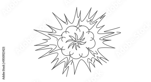 Explosion Burst Graphic Outline Vector