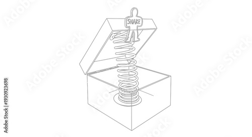 Surprise Figure On Spring Leaping From Open Box