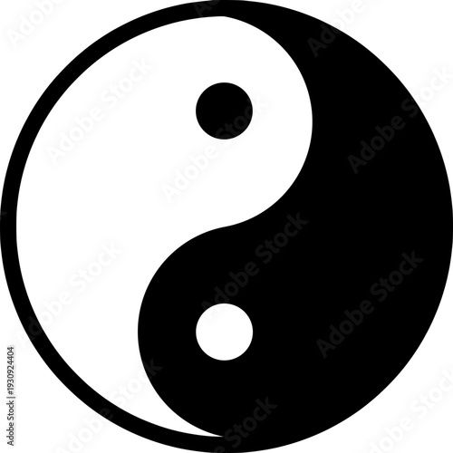 Black and White Yin Yang Symbol Representing Balance and Harmony in Life