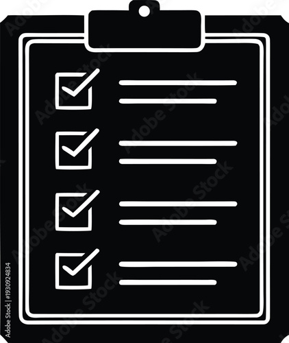 Strategic Planning Document Vector Icon – Business Strategy and Action Plan Symbol