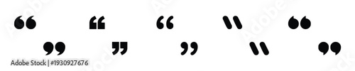Collection of quotation mark symbols in different styles