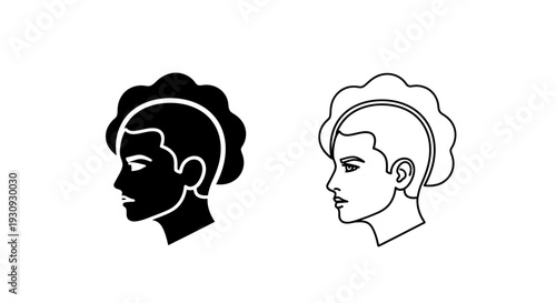 African american woman hairstyle designs Vector