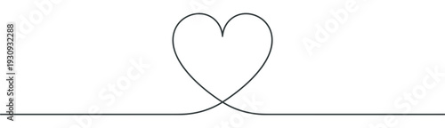 Heart line drawing continuous single stroke design symbolizing love, connection, and romance with a minimalist aesthetic.