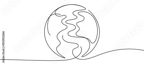 Coffee bean continuous line drawing representing a minimalist and modern design concept for various creative projects.