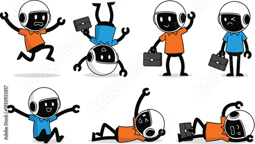 Character Figures Business Poses Action Commercial