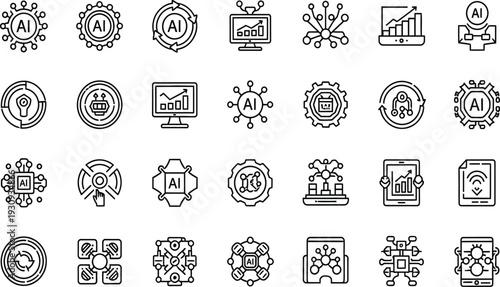 Latest business vector design icons for modern companies and finance concepts