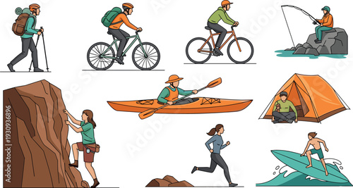 A man with a backpack and a woman enjoy a fun cycling exercise as the boy on a bmx bike joins the active people for a riding activity