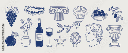 A diverse collection of icons representing various activities and objects. isolated on white background, Vector, illustration