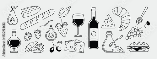 A collection of diverse symbols and icons representing various concepts and ideas isolated on white background, Vector, illustration