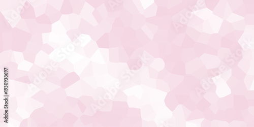 Abstract pale pink crystal mosaic background with soft pastel geometric shapes and subtle textured polygonal pattern.