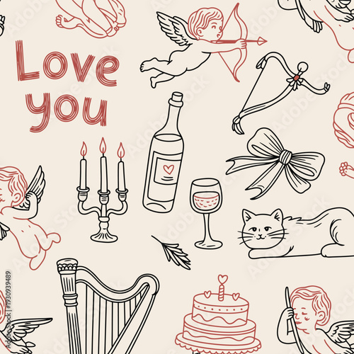 A delightful array of animals and musical instruments in a charming and whimsical design isolated on white background, Vector, illustration