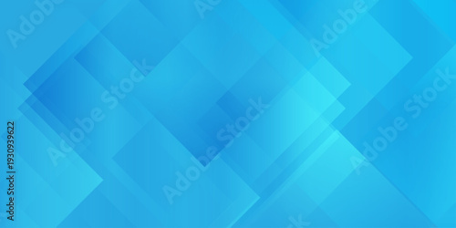 Abstract blue geometric background with overlapping transparent square shapes and diagonal lines for modern tech design