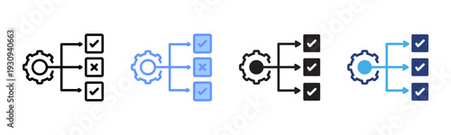 Tasklist icon set multiple style collection