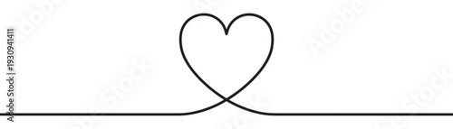 Heart line drawing, an elegant continuous stroke design, beautifully represents love, passion, and emotional connection for various romantic concepts.