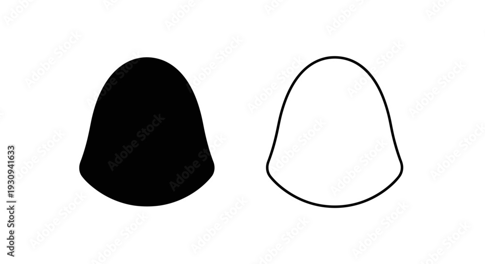 Fototapeta premium Black and white hat design illustration Vector