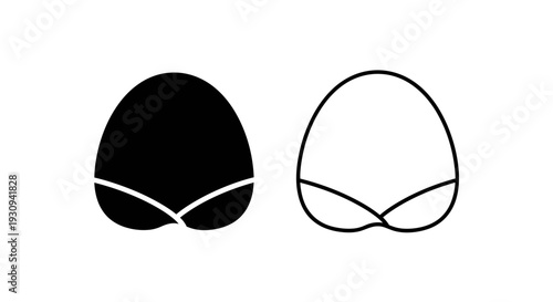 Minimalist black and white illustration of a stylized face with closed eyes Vector