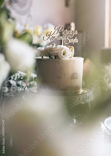 Simple, elegant cake with 