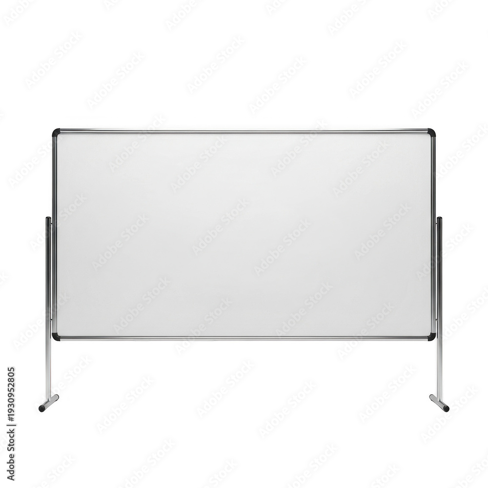 Obraz premium White portable room divider with wheels for office or home use