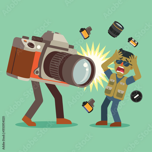 Scared Photographer Attacked by Aggressive Camera.