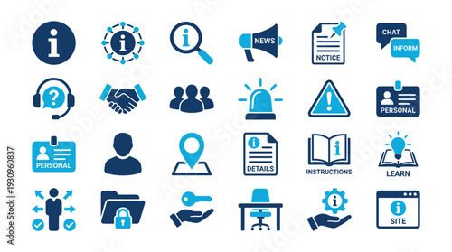 Modern Icons for Information and Communication