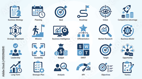 Business Strategy and Planning Icons