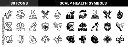 Professional hair health and scalp care symbols merging clinical science with organic growth featuring follicle regeneration and nutrient absorption metaphors
