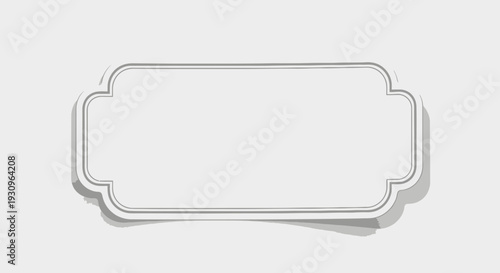 Abstract vector illustration featuring a blank 3d speech bubble on a modern web banner template with a paper chat icon design and empty message box element for business sign labels