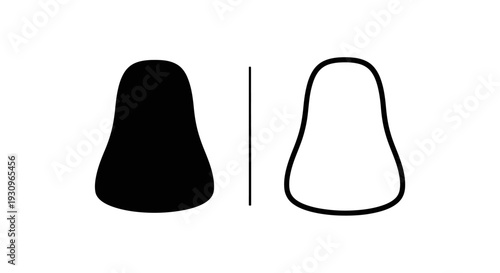 Minimalist black and white abstract design with vertical line separator Vector