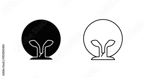 Minimalist light bulb concept design vector illustration Vector