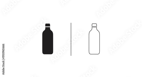 Bottles, plastic bottle, dark bottle, beverage containers, liquid containers Vector