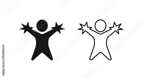 Celebration, diversity, inclusion, people, stars, success, achievement, joy, happiness, Vector