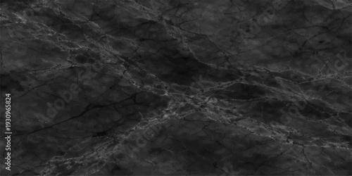 A dark grunge texture featuring an abstract black and white pattern on an aged concrete wall surface with a rough vintage stone backdrop