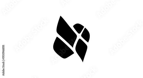 Vector illustration of a green leaf icon and plant symbol designed as a modern business sign for internet concept applications
