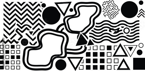 Memphis style decorative elements for vibrant graphic design