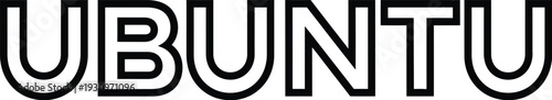 Ubuntu typography concept representing African unity and humanity