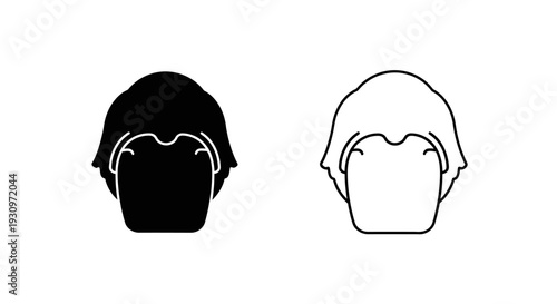 Black and white haircut design illustration for barber shops and salons Vector