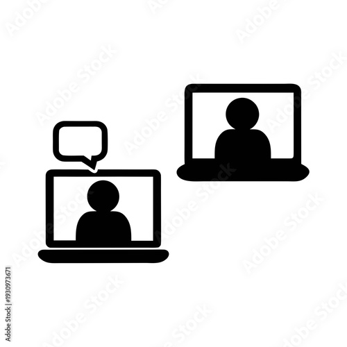 Remote workers collaborating online with laptops