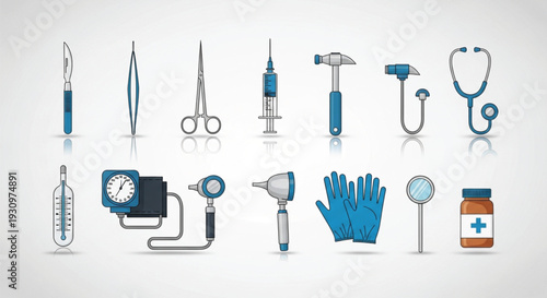 vector set of medical objects