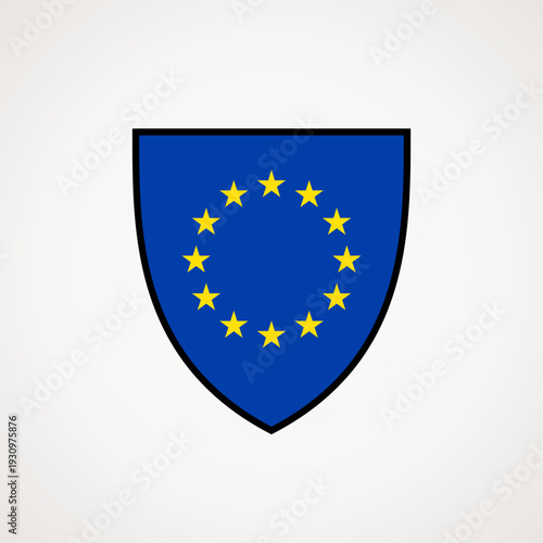 Free Download Shield with flag of European Union - GFXLoad