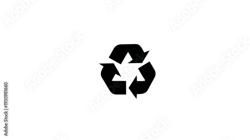 A simple, black triangular symbol composed of three looping arrows, indicating resource renewal